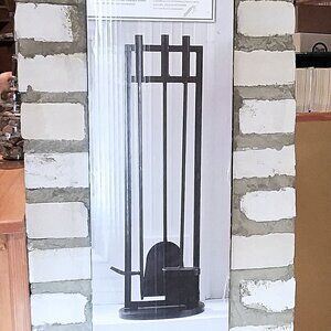 Pleasant Hearth 4 Piece Fireplace Toolset FA013TA, NIB, Woodstove Hearth Set